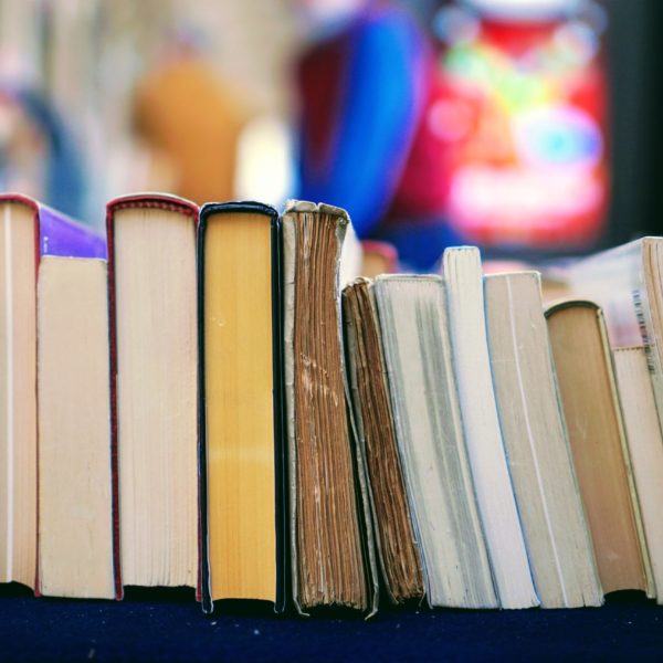 Educational books in an office